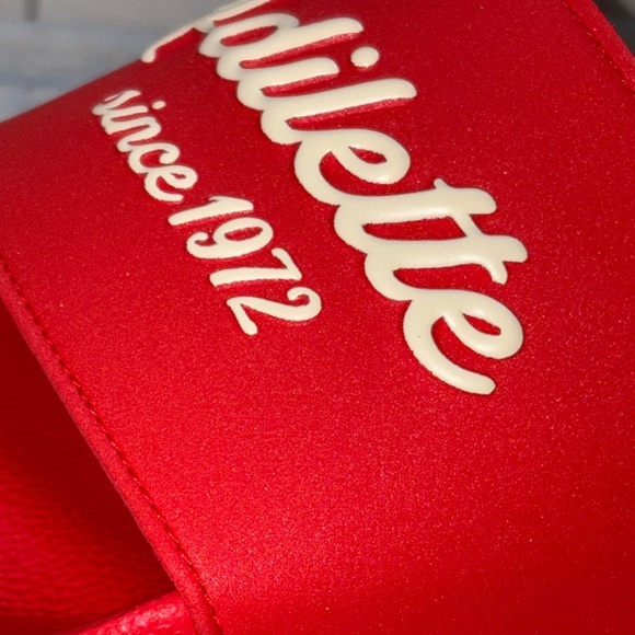 Adidas Red and White Adilette Slides- New without tag- retro! ♥️ - Picture 11 of 11